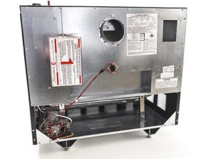 vented room heater back